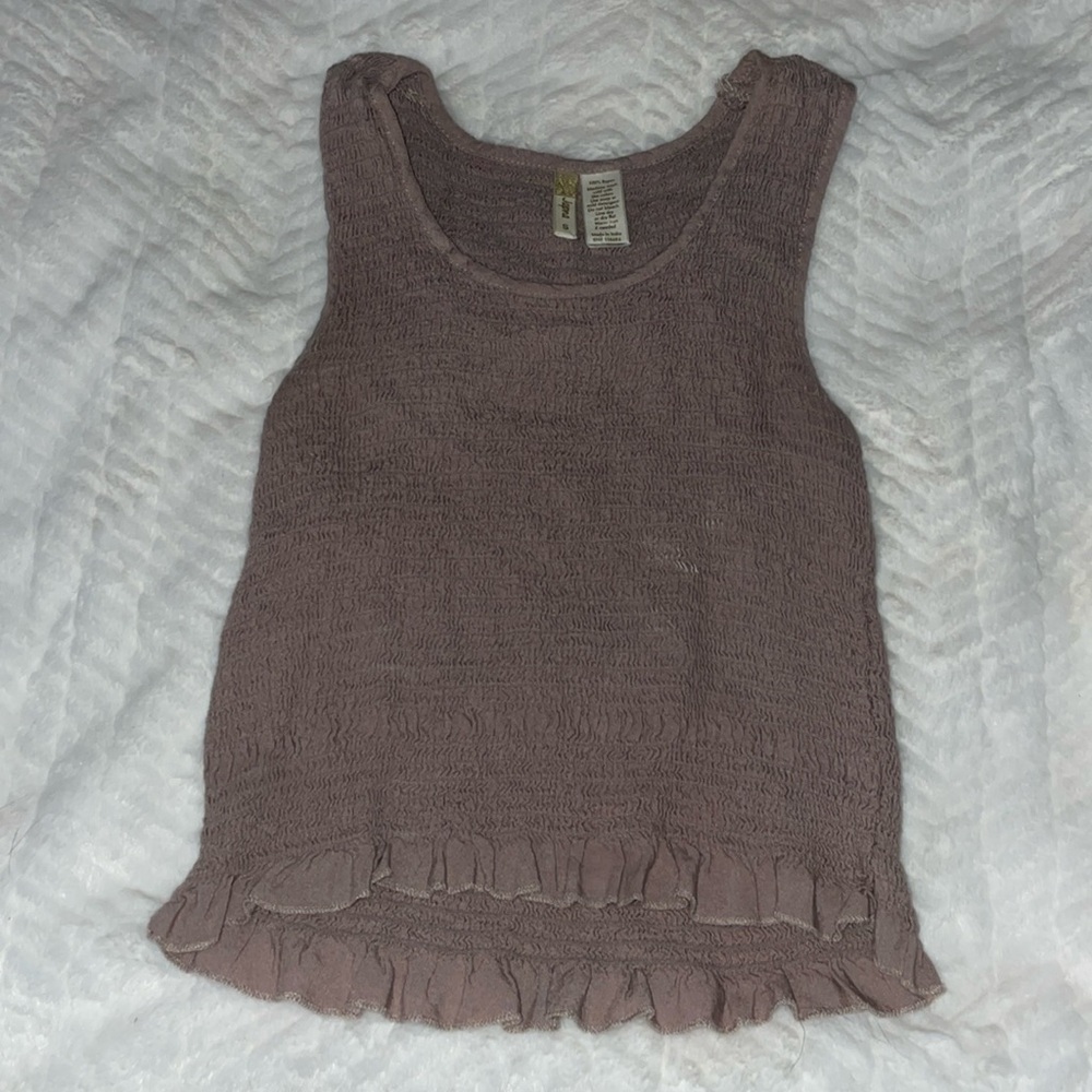 Mauve rippled tank top Size S
